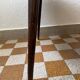 Table basse tripode miroir années 60