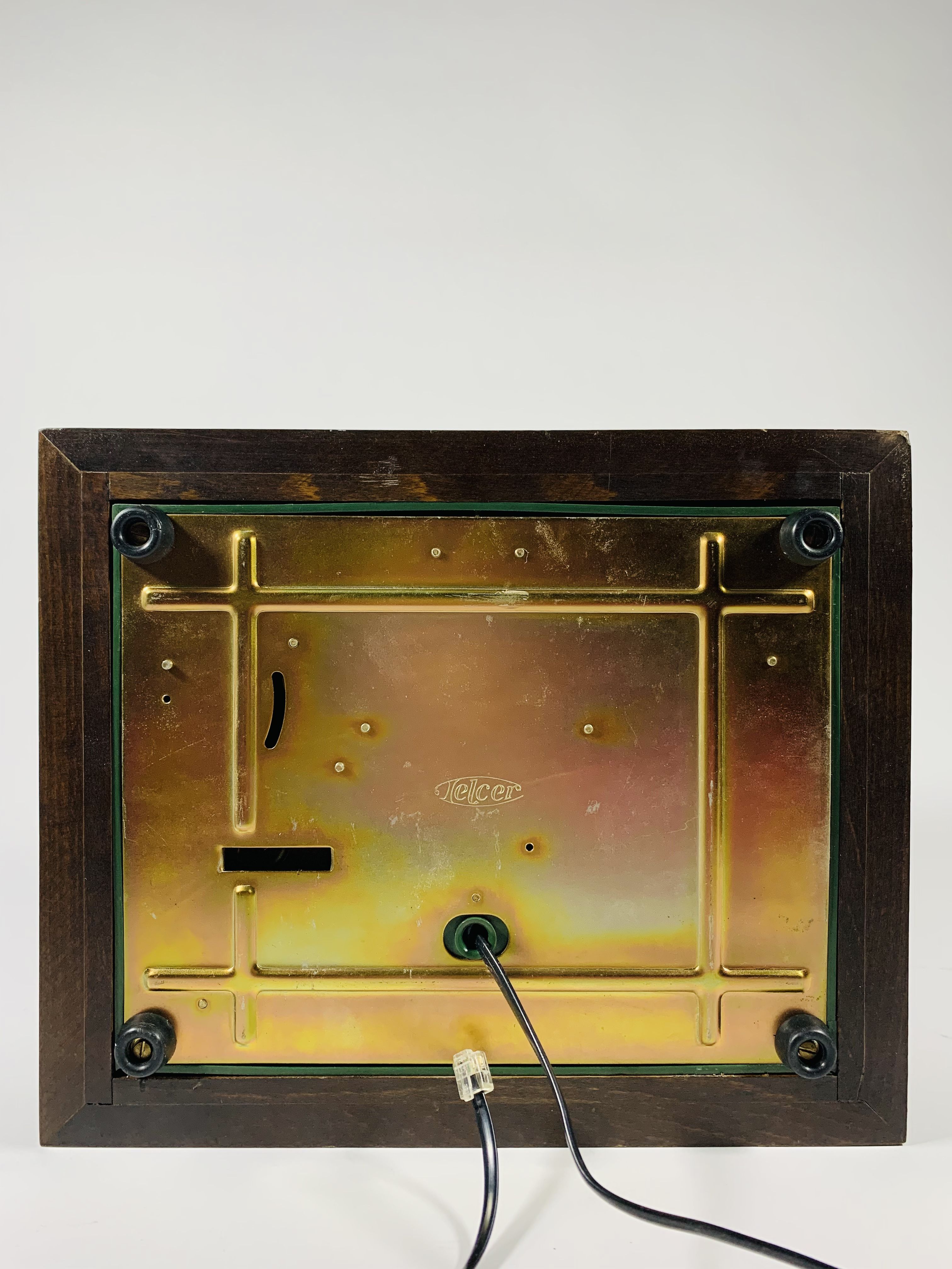 Telcer vintage italian phone chest in solid wood and bakelite - italian design circa 1960-1970