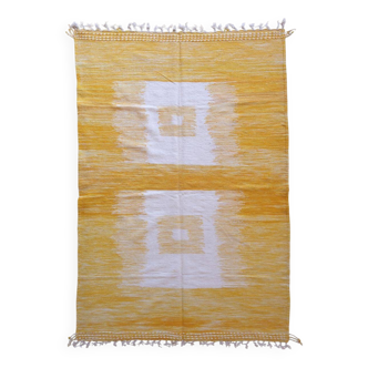 Yellow Kilim Rug - 10.2 x 6.4 ft