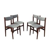 Ensemble de quatre chaises en acajou, design danois, années 1970