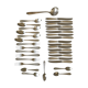 Art deco silver metal covers 34 pieces