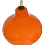 Suspension en opaline orange des années 1960
