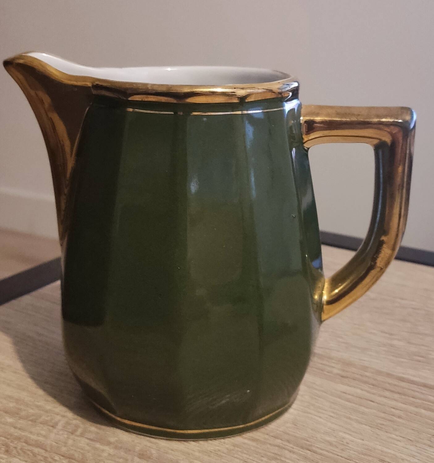 Empire green bistro water carafe and milk jug