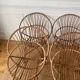 7 vintage rattan armchairs
