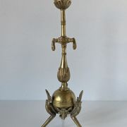 Pair of neoclassical style candlesticks in gilded bronze in the taste of Barbedienne