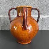 Signed 4-handled vase