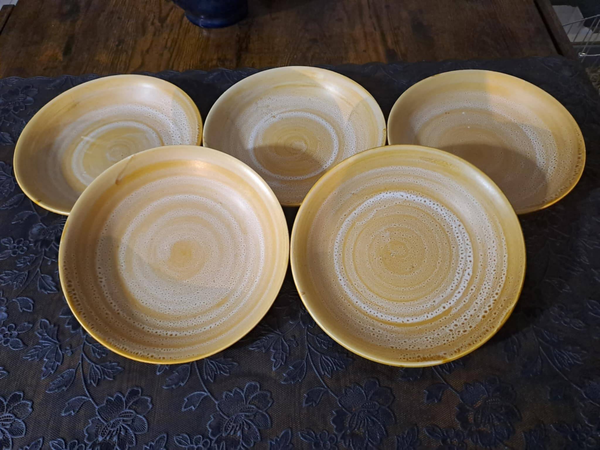5 Niderviller stoneware soup plates