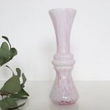 Vase in pink opaline, vintage