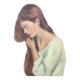 Jeune fille se peignant les cheveux 1984 signé, Portrait