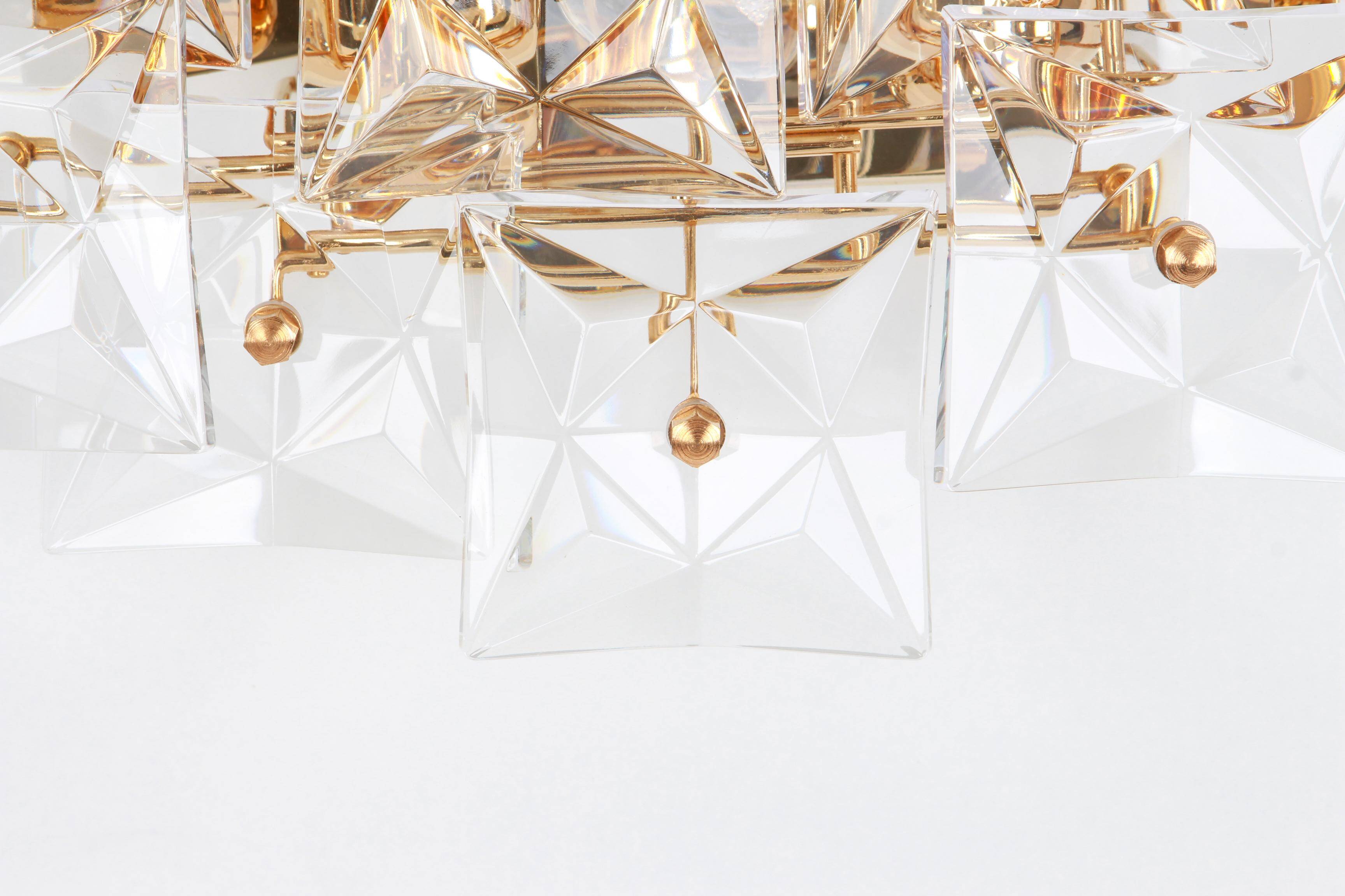 1 of 2 Superb Extra Large Crystal Wall Sconce by Kinkeldey, Germany, 1970s