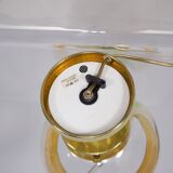 Kaiser brass lamp & amber glass