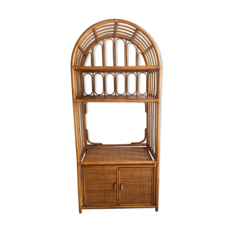 Rattan bookcase