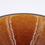 Cup in amber bubbled glass from Biot, 1970s