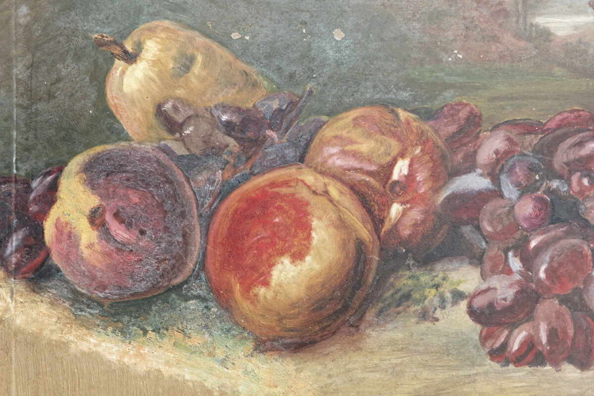 "Still Life with Fruit" oil, signed