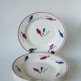 set of 6 Givors soup plates model Perce-Neige 1950