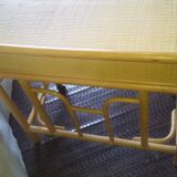 Rattan and bamboo desk or console