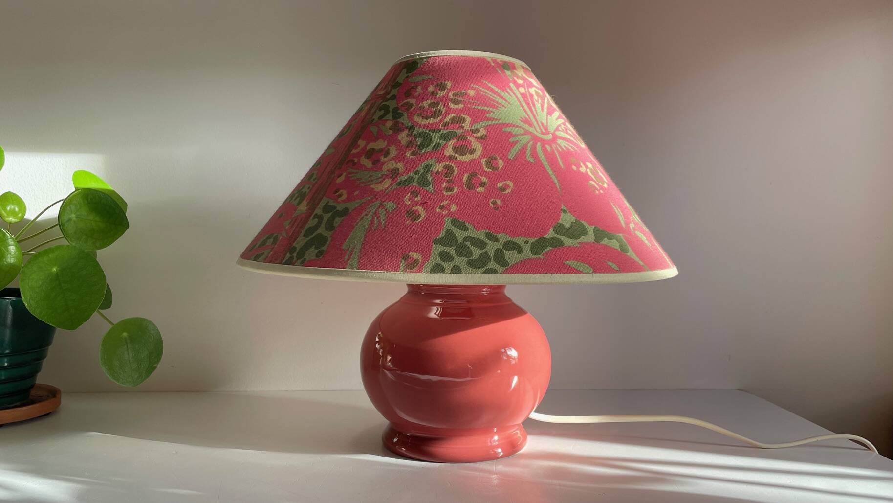 VINTAGE Leopard Ceramic LAMP