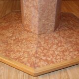 Table de salle a manger en placage de marbre
