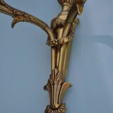2 sculpted bronze wall lights