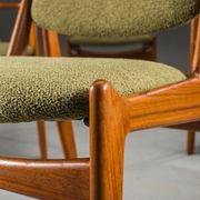 Danish Ella chairs in teak attributed to Arne Vodder for Vamo Sønderborg, 1960s, set of 6