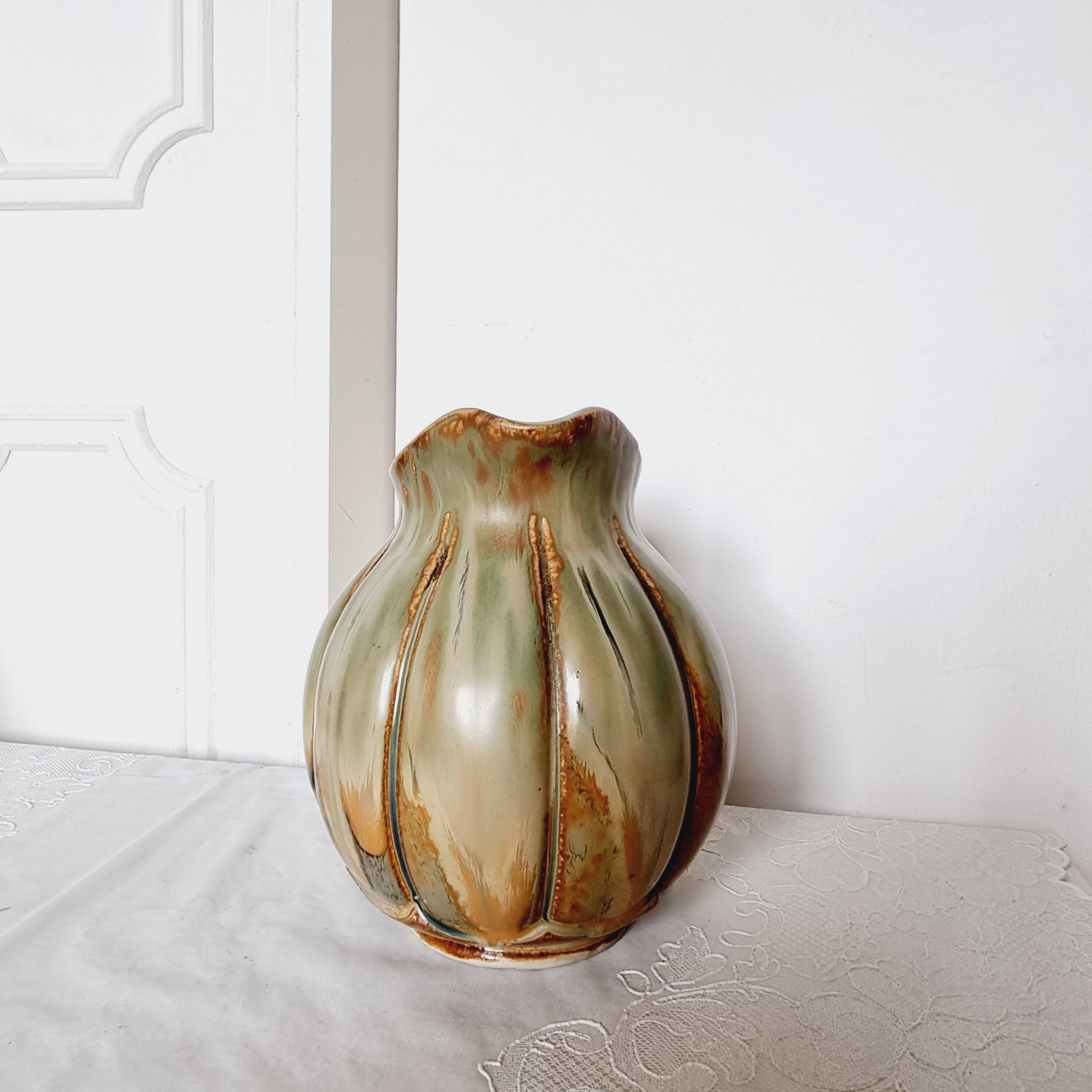 Early 20th century modernist glazed stoneware pitcher