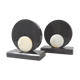 Pair of art deco marble bookends
