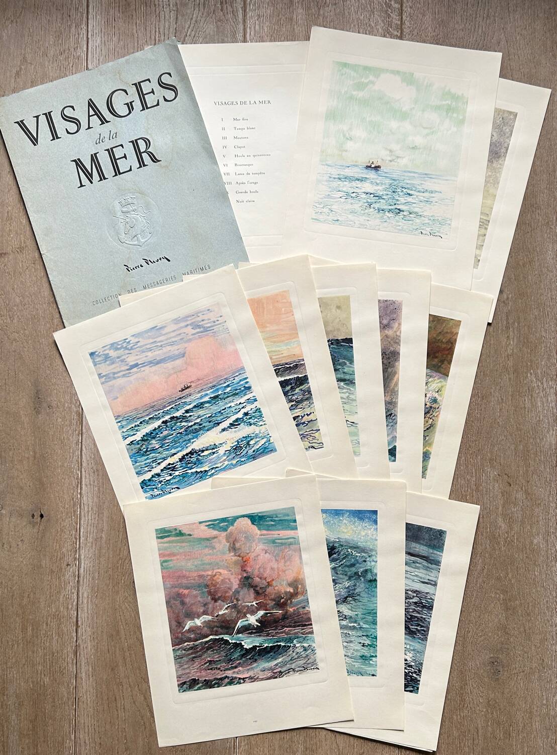 Eaux-fortes de Pierre Fleury « visages de la mer »
