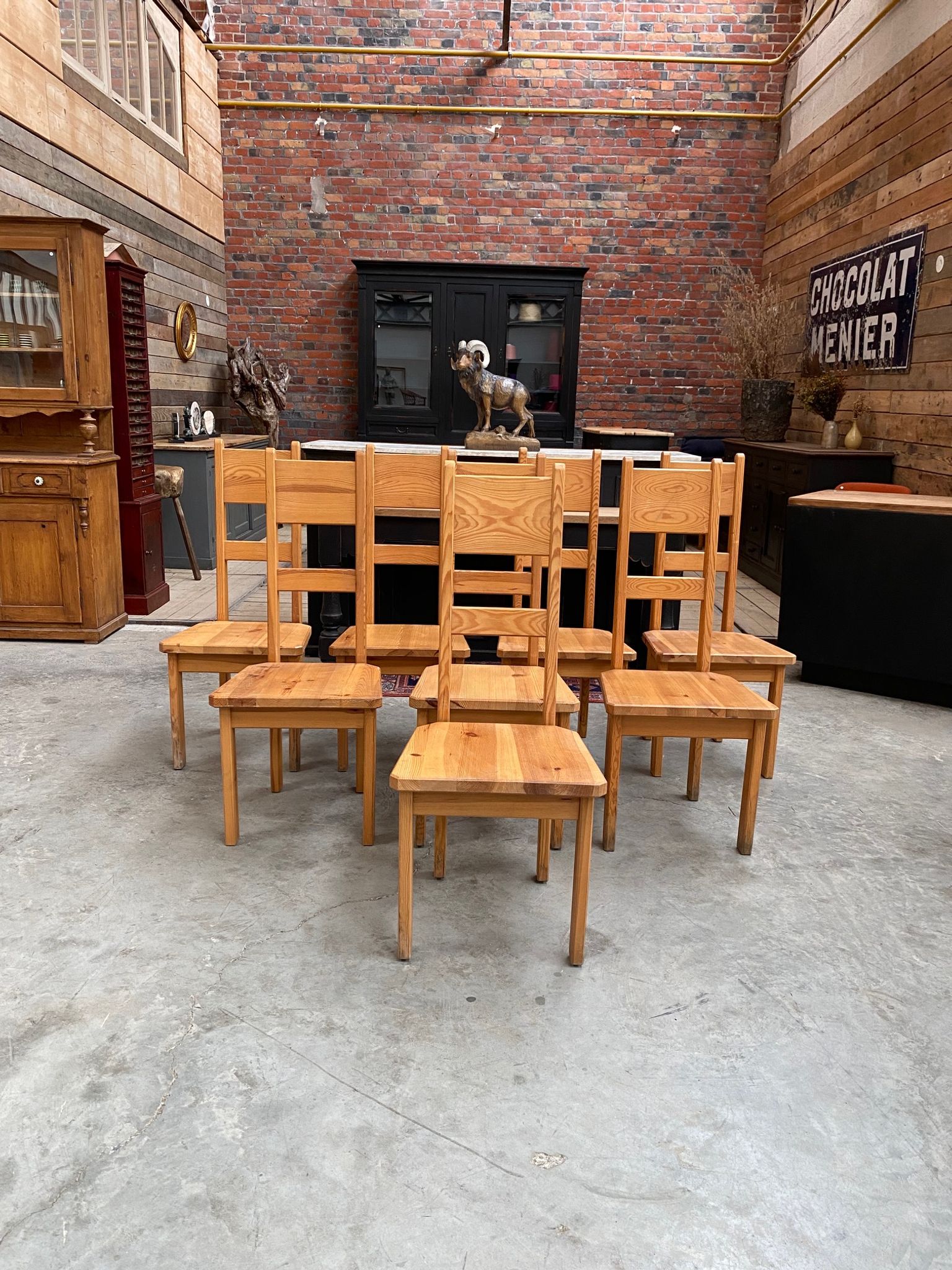 Pine chairs by Roland Wilhelmsson for Karl Andersson & Söner, Sweden, 1960s
