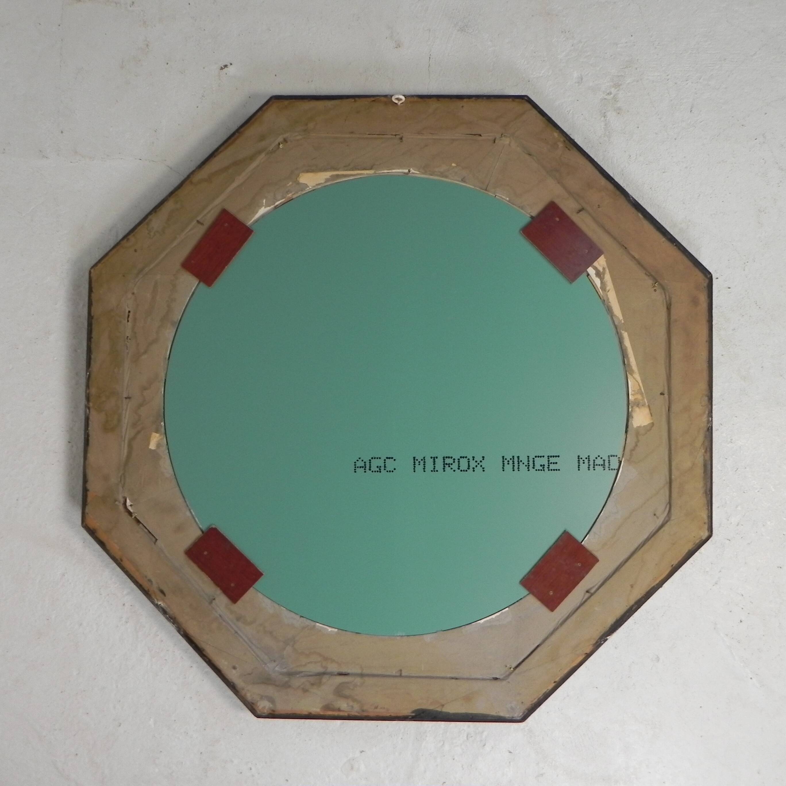 Octagonal Art Nouveau mirror, 1920s