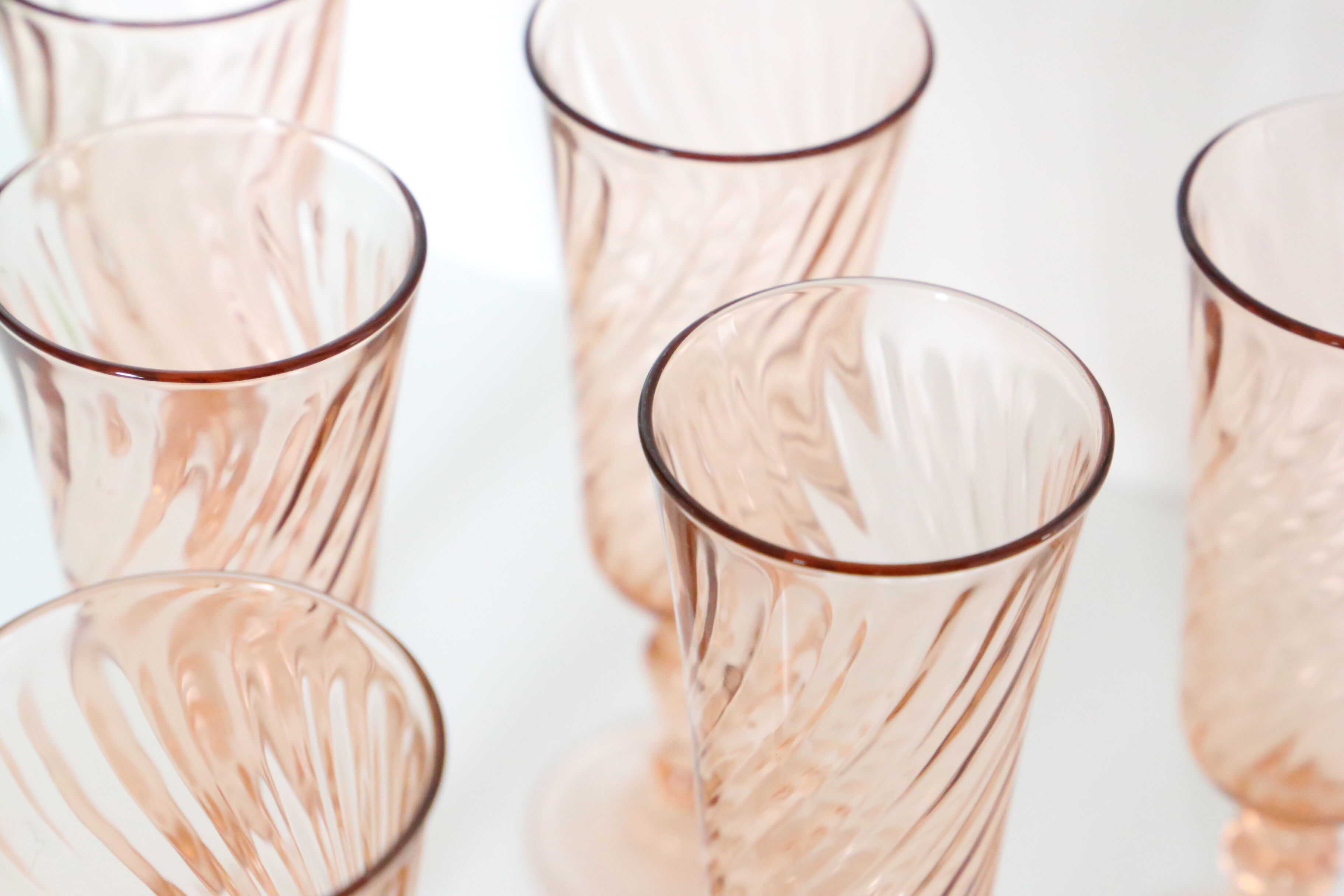 Flûtes en verre rose Rosaline, Arcoroc, lot de 6