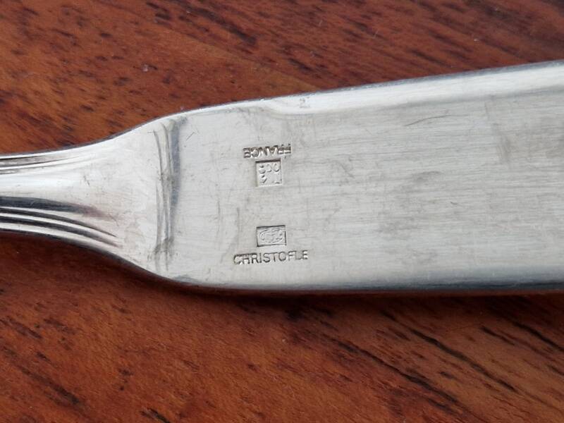 Christofle - Set of 3 fish knives, Spatours model, in silver-plated metal