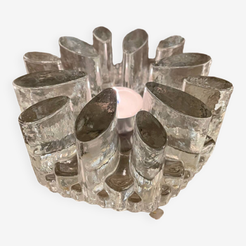 70s design crystal trivet/warmer