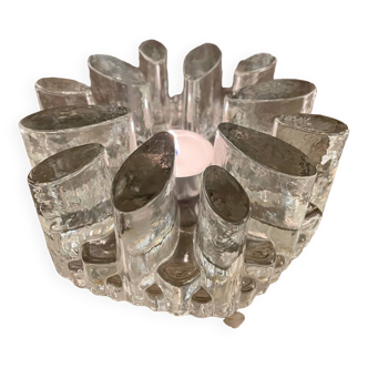 70s design crystal trivet/warmer