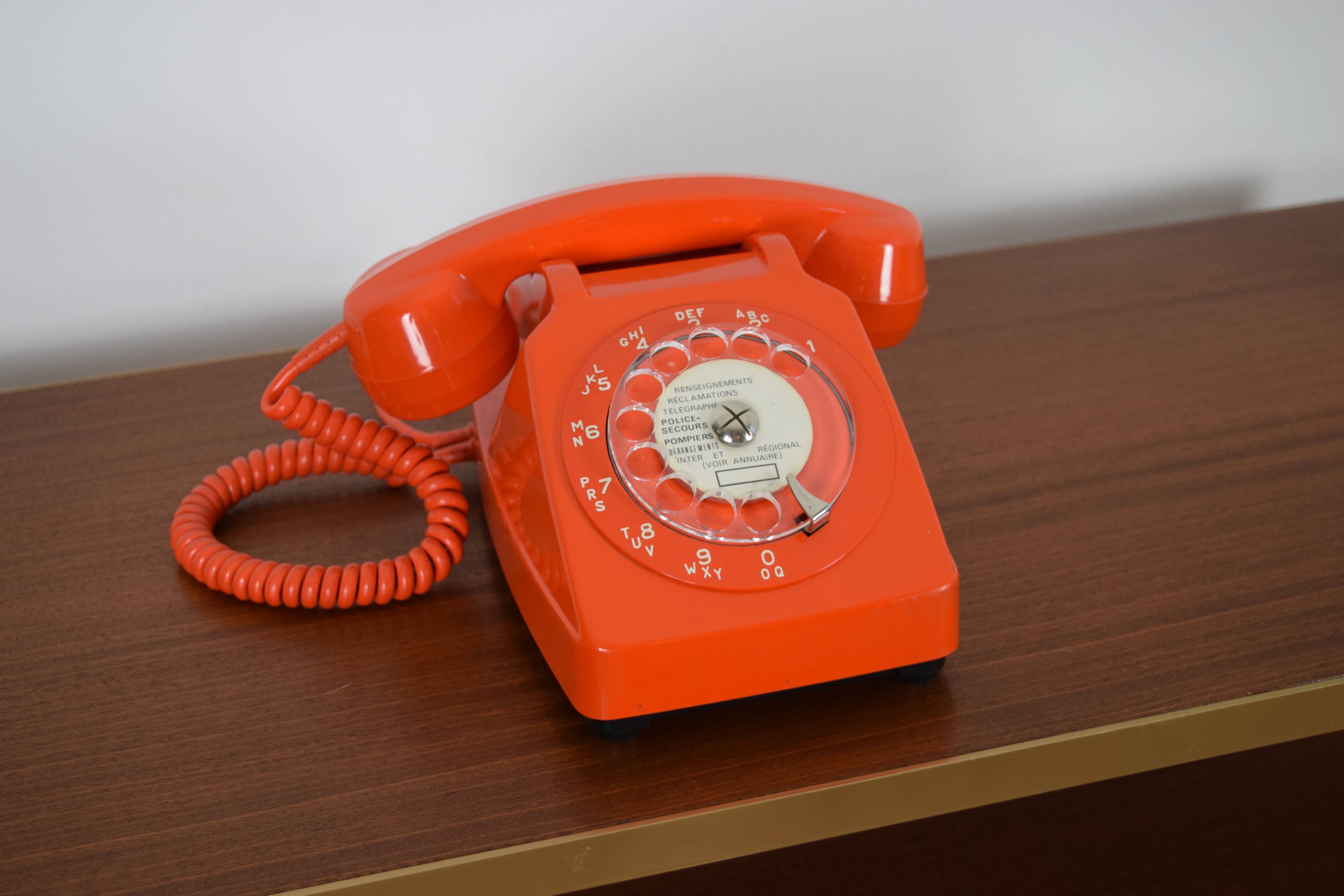 Orange dial phone