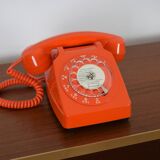 Orange dial phone