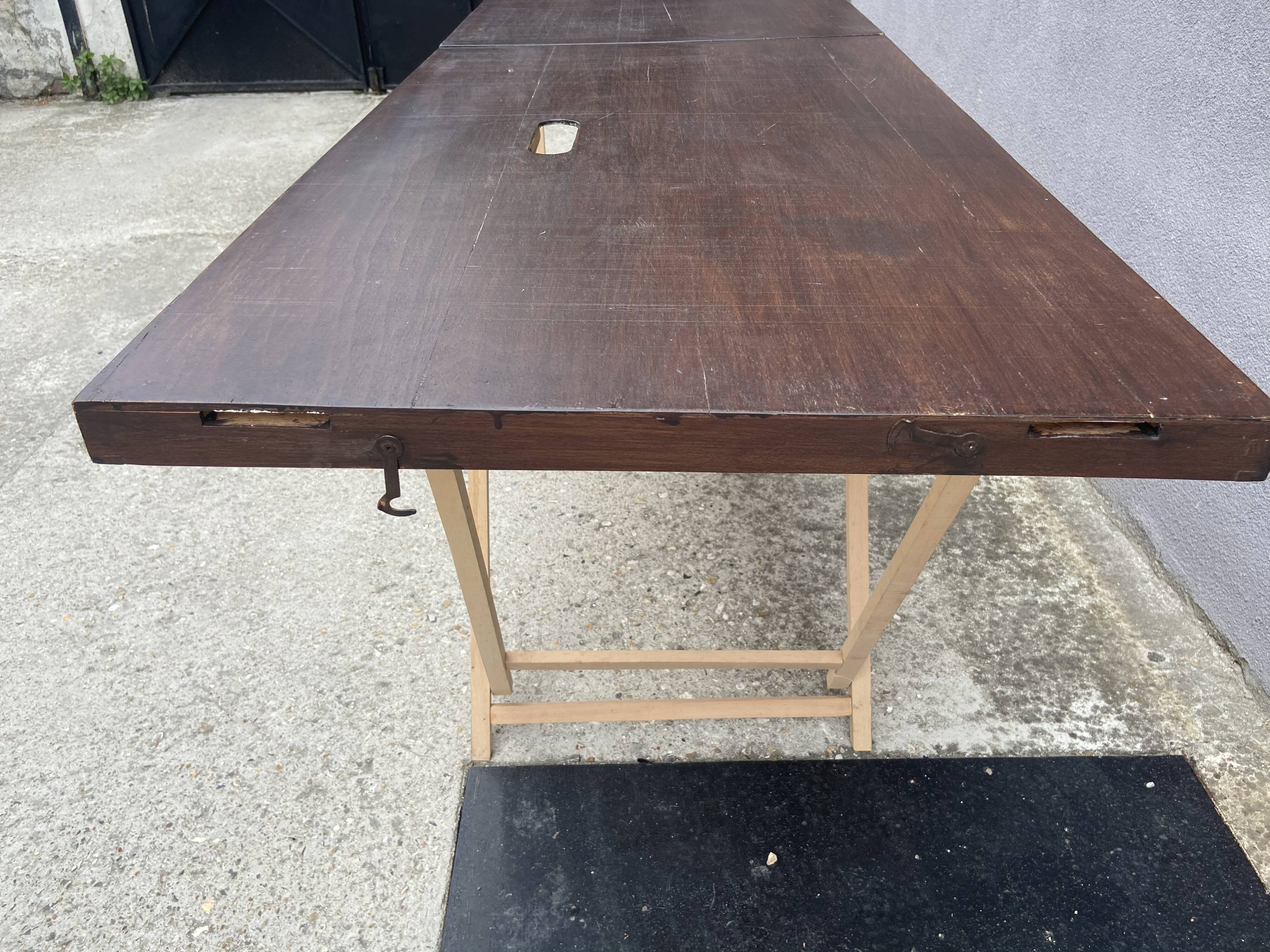 Wooden upholstery table