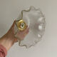 Vintage glass holophane pendant light