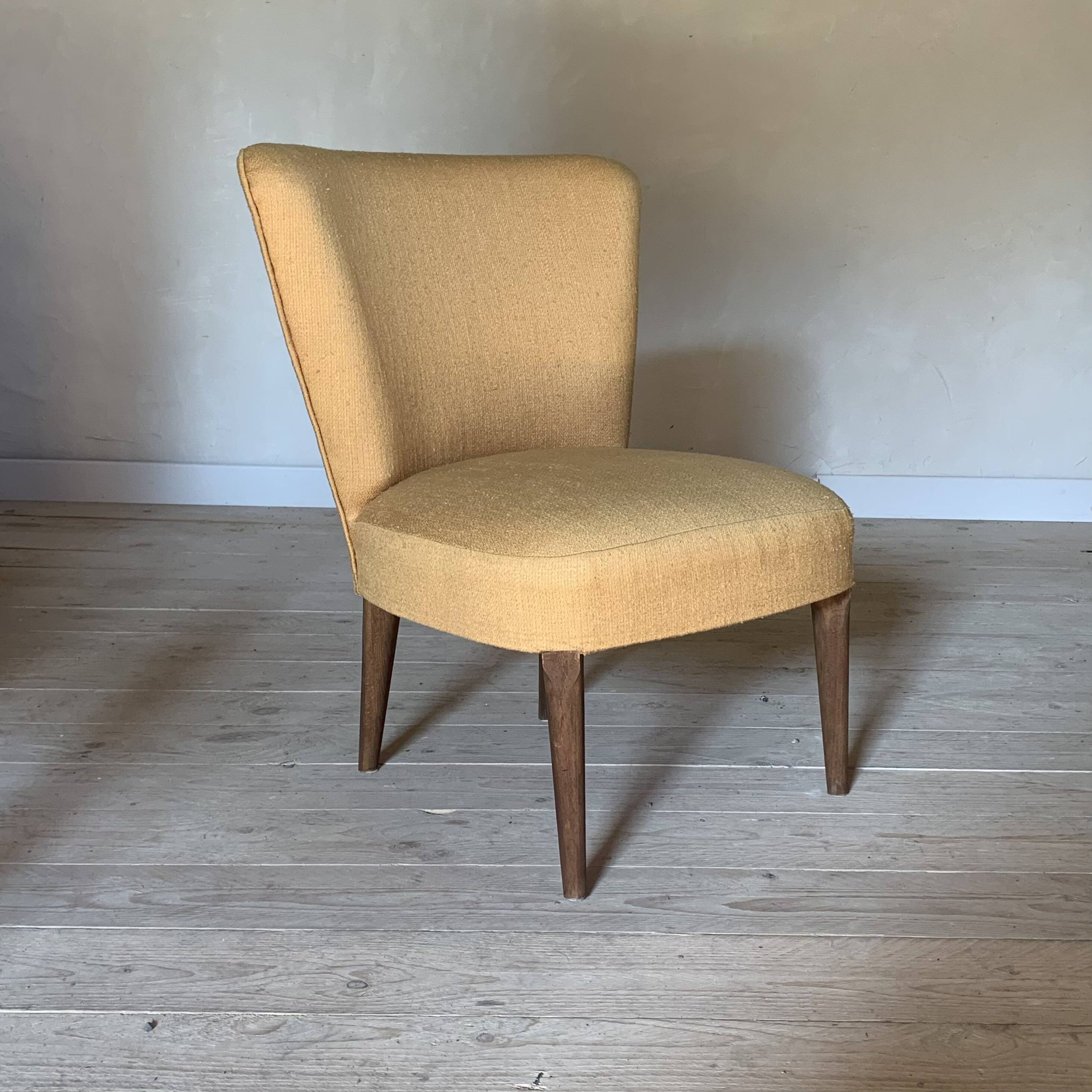 Yellow cocktail armchair