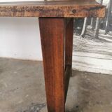 Workbench, brutalist console, solid wood