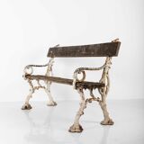 Victorian 'faux bois' garden bench