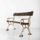 Victorian 'faux bois' garden bench