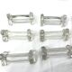 6 vintage glass knife holder year 60
