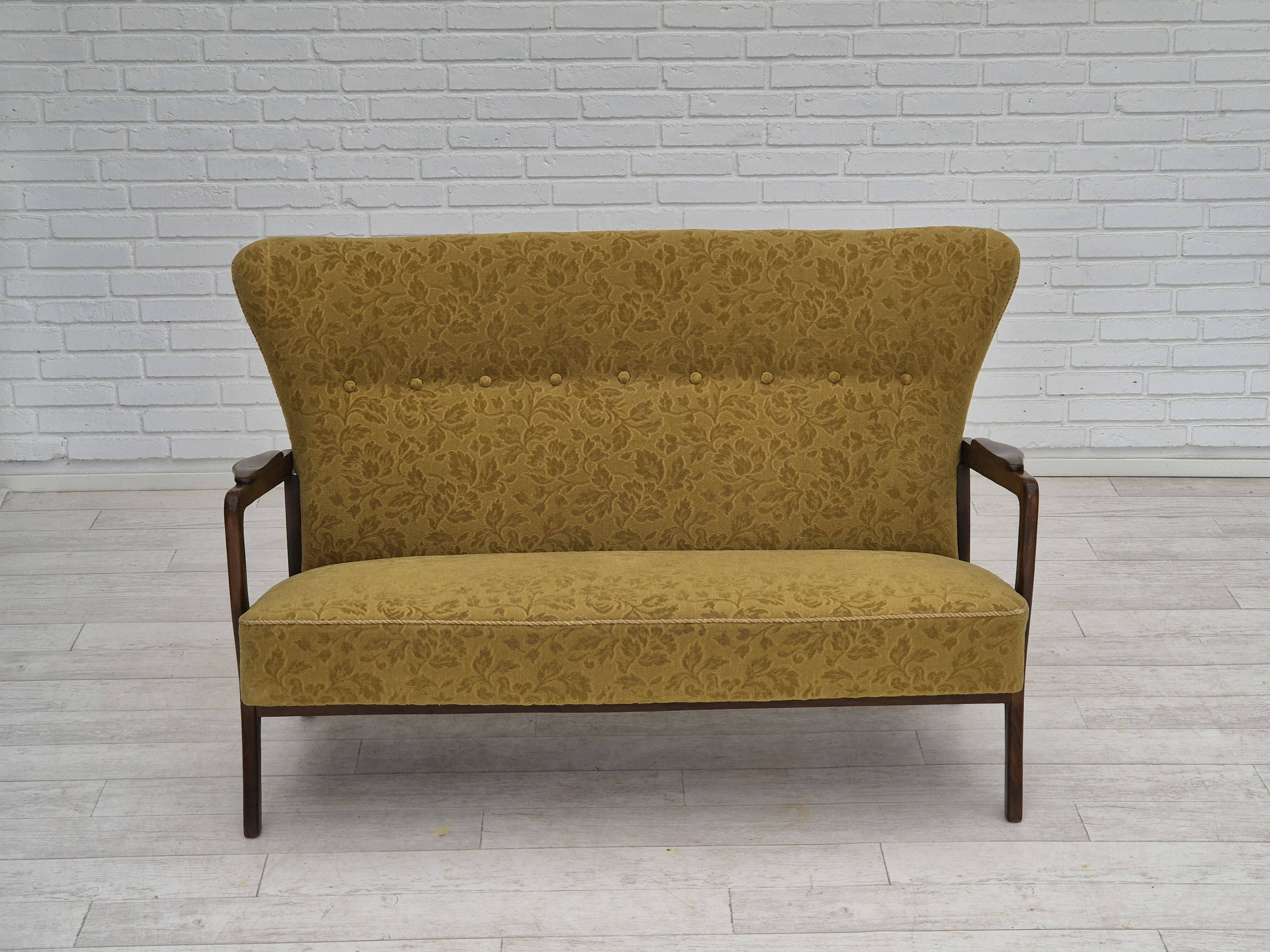 1960s, Danish 2 seater sofa by Søren Hansen for Fritz Hansen, original condition.