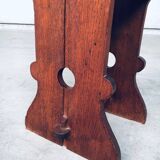 Amsterdam School Design Oak Handle Stool, Netherlands, 1920s