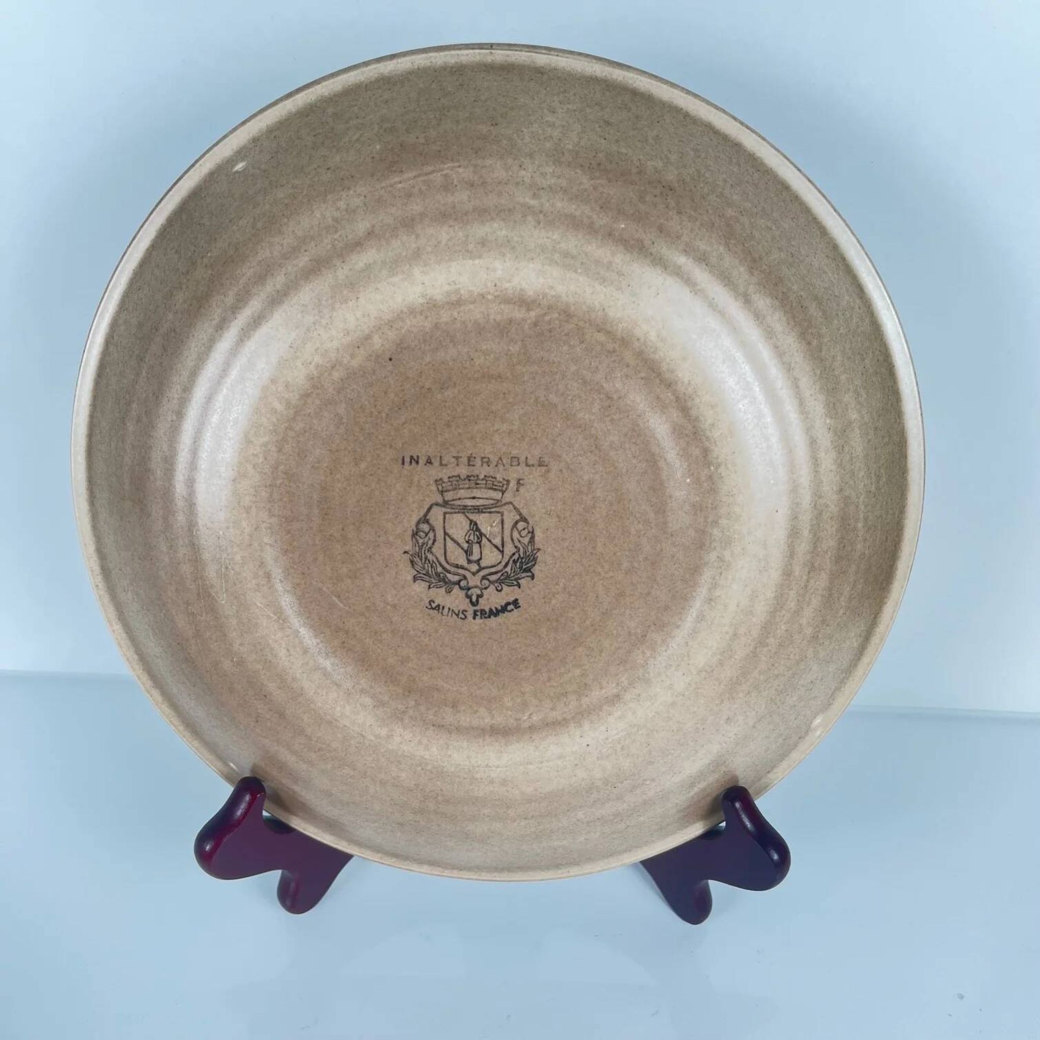 Set of 5 semi-deep plates Salins, 20th century