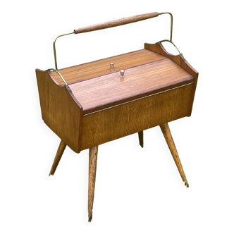 blonde natural wood worker, vintage design 1960