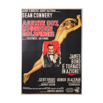 James bond 007 film affiche missione goldfinger 196x138 cm