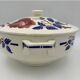 Antique French earthenware soup tureen K & G Lunéville, "Chantal" model
