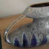 Ceramic vase with handles, signed Gustave De Bruyn, Fives, Lille, Art Deco period