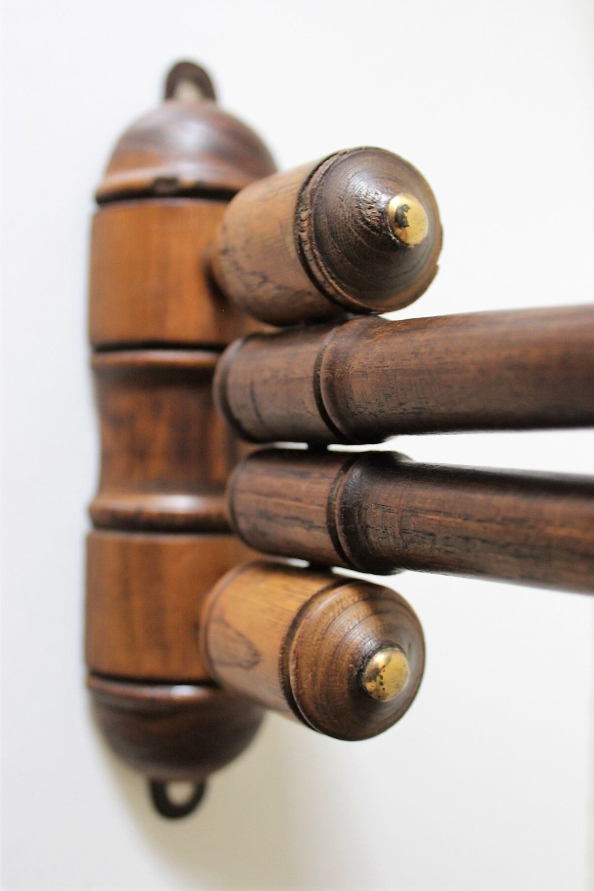 Wooden towel rail 2 branches early XXth